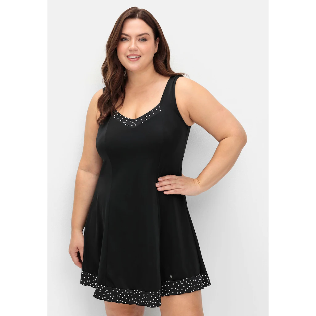 Sheego Badekleid »Große Größen« mit Pünktchen und integrierter Hose