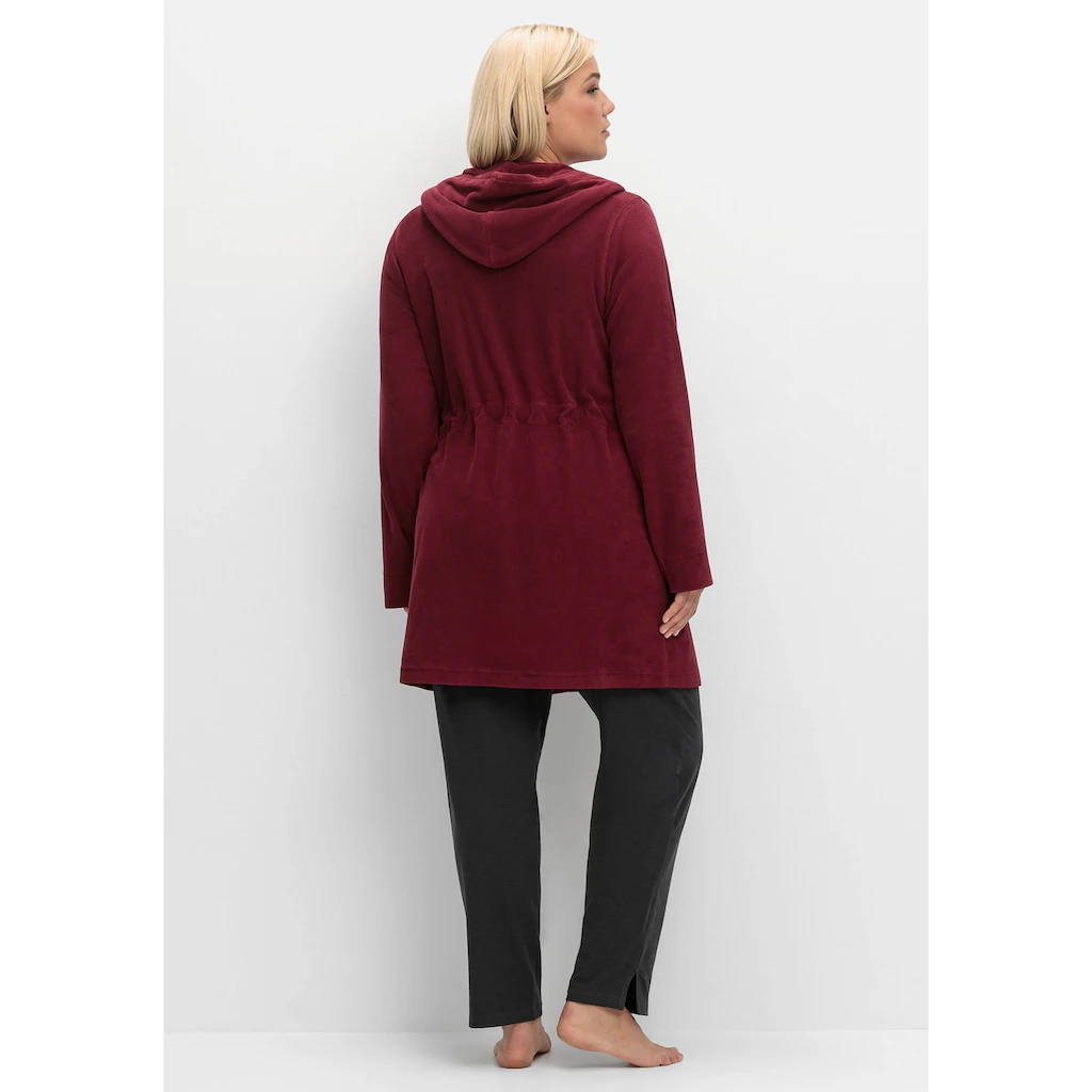 Sheego Bademantel »Große Größen« Aus Frottee Mit Reißverschluss