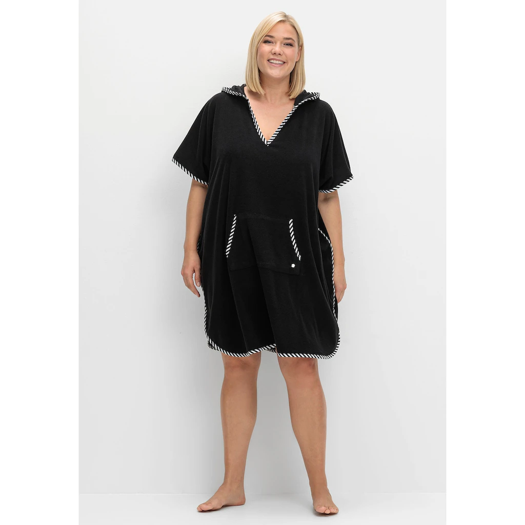Sheego Bademantel »Große Größen« in Ponchoform aus leichtem Frottee
