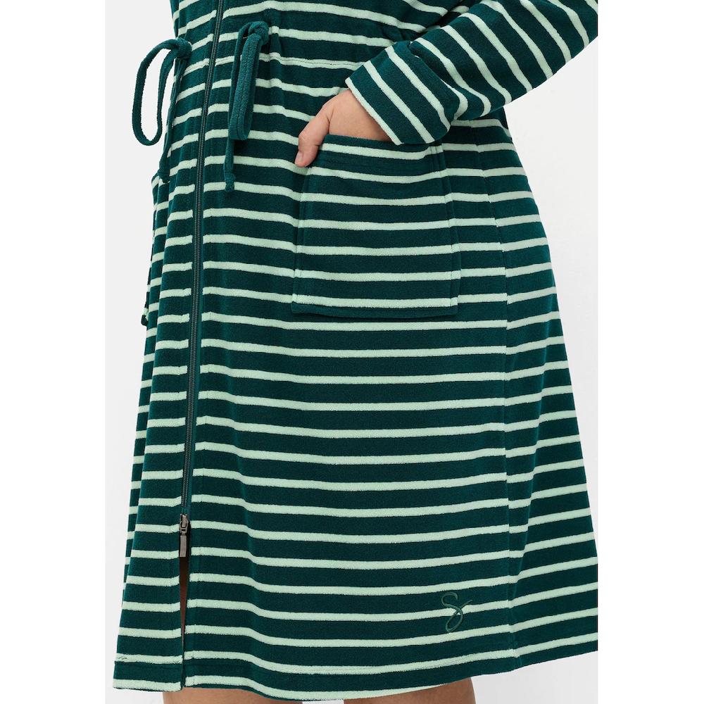 Sheego Bademantel »Große Größen« Mit Kapuze Und Reißverschluss