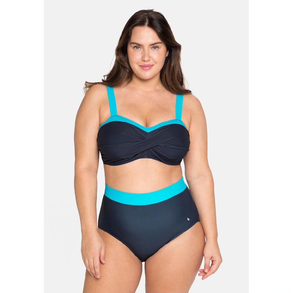 Sheego Bandeau-Bikini-Top »Große Größen« in Wickeloptik mit wattierten Soft-Cups online bestellen