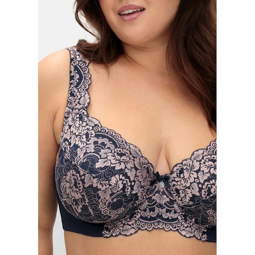Sheego Bügel-BH »Große Größen« Mit Floraler Spitze Und Seitlichen Stützen Bestellen