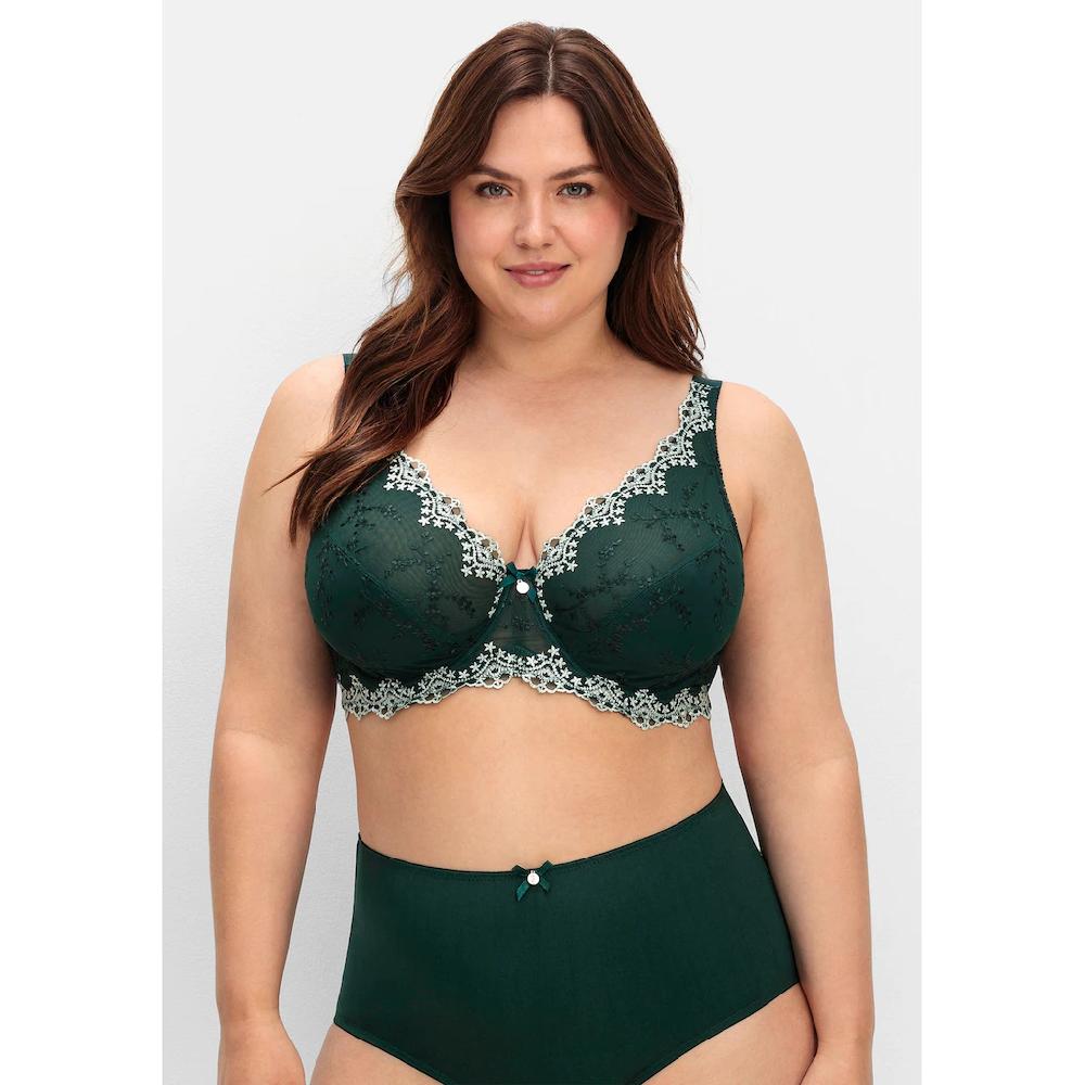 Sheego Bügel-BH »Große Größen« mit Spitze und gefütterten Untercups bestellen