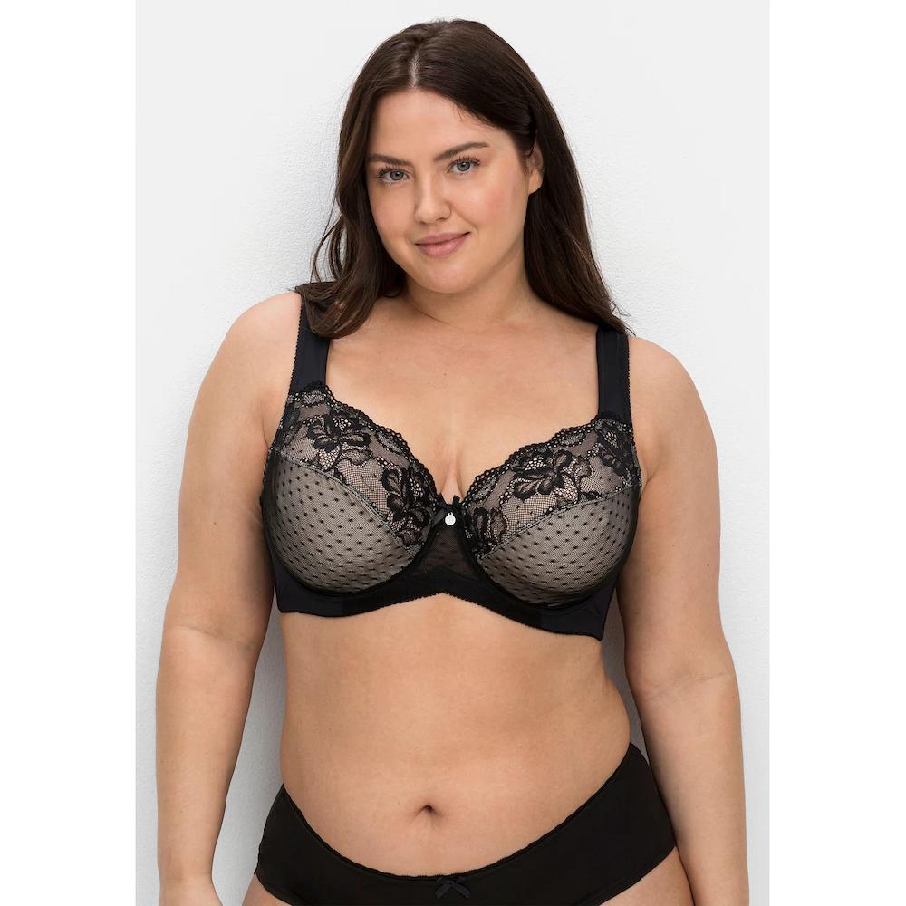 Sheego Bügel-BH »Große Größen« mit Spitze und Kontrastfutter aus Mesh online bestellen