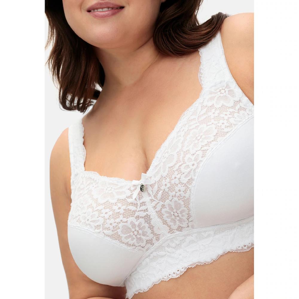Sheego Bügelloser BH »Große Größen« Mit Breitem Unterbrustband Und Spitzendetails Bestellen