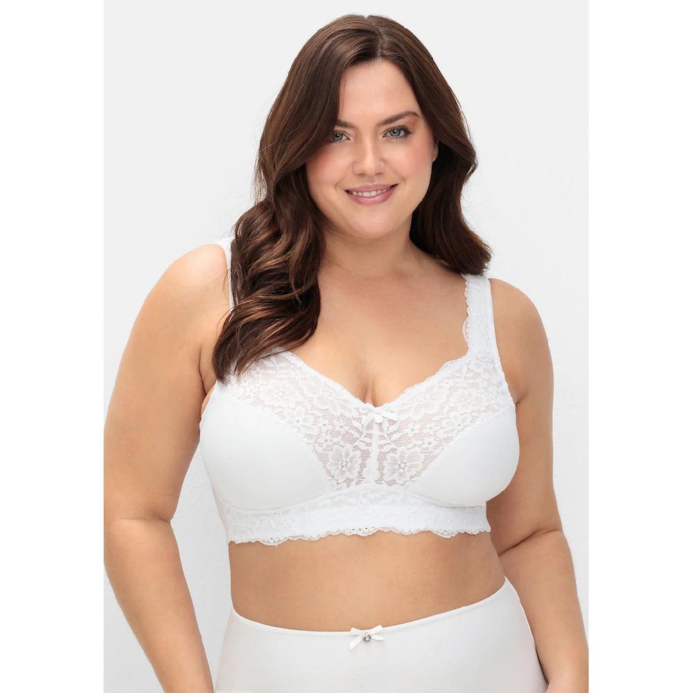 Sheego Bügelloser BH »Große Größen« mit breitem Unterbrustband und Spitzendetails bestellen
