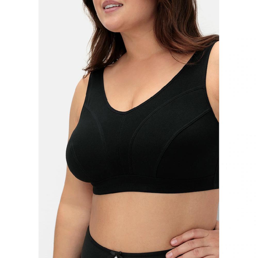 Sheego Bügelloser BH »Große Größen« Mit Leicht Transparenten Mesh-Einsätzen ▷ Für