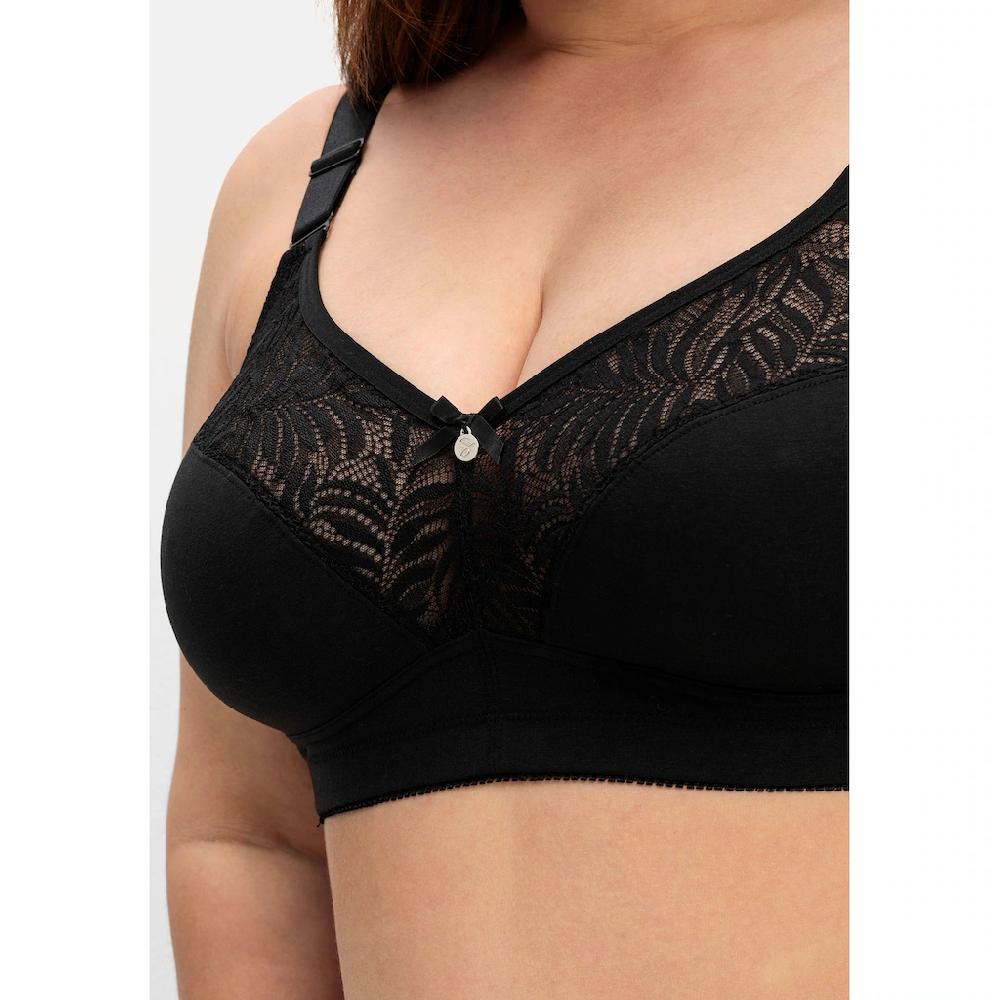 Sheego Bügelloser BH »Große Größen« Mit Spitze Und Wattierten Cups Online Bestellen