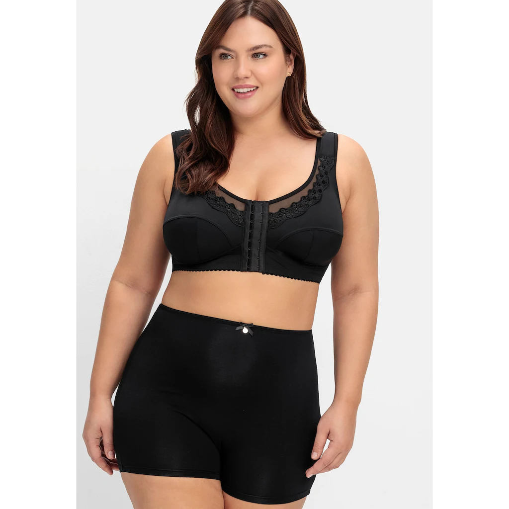 Sheego Bügelloser BH »Große Größen« Mit Spitze Und Vorderverschluss Online Kaufen