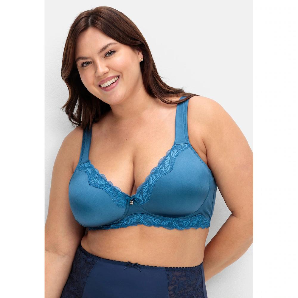 Sheego Bügelloser BH »Große Größen« mit wattierten Cups und feiner Spitze ▷ für