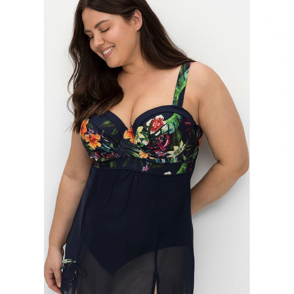 Sheego By Joe Browns Badekleid »Große Größen« Mit Hose Und Transparentem Mesh-Rockteil Online Kaufen