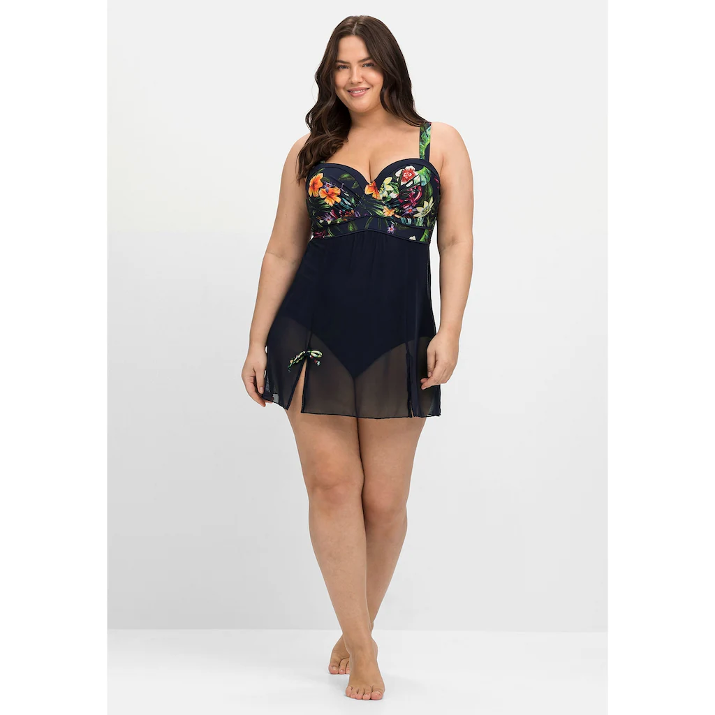 Sheego By Joe Browns Badekleid »Große Größen« Mit Hose Und Transparentem Mesh-Rockteil Online Kaufen