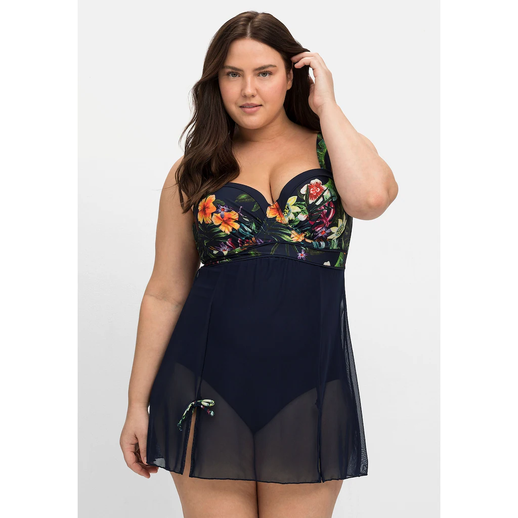 sheego by Joe Browns Badekleid »Große Größen« mit Hose und transparentem Mesh-Rockteil online kaufen