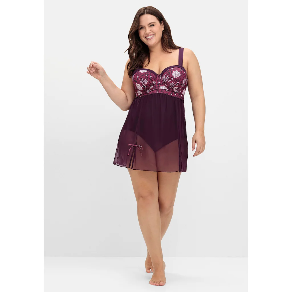 Sheego By Joe Browns Badekleid »Große Größen« Mit Mesh-Rock Und Shaping-Effekt