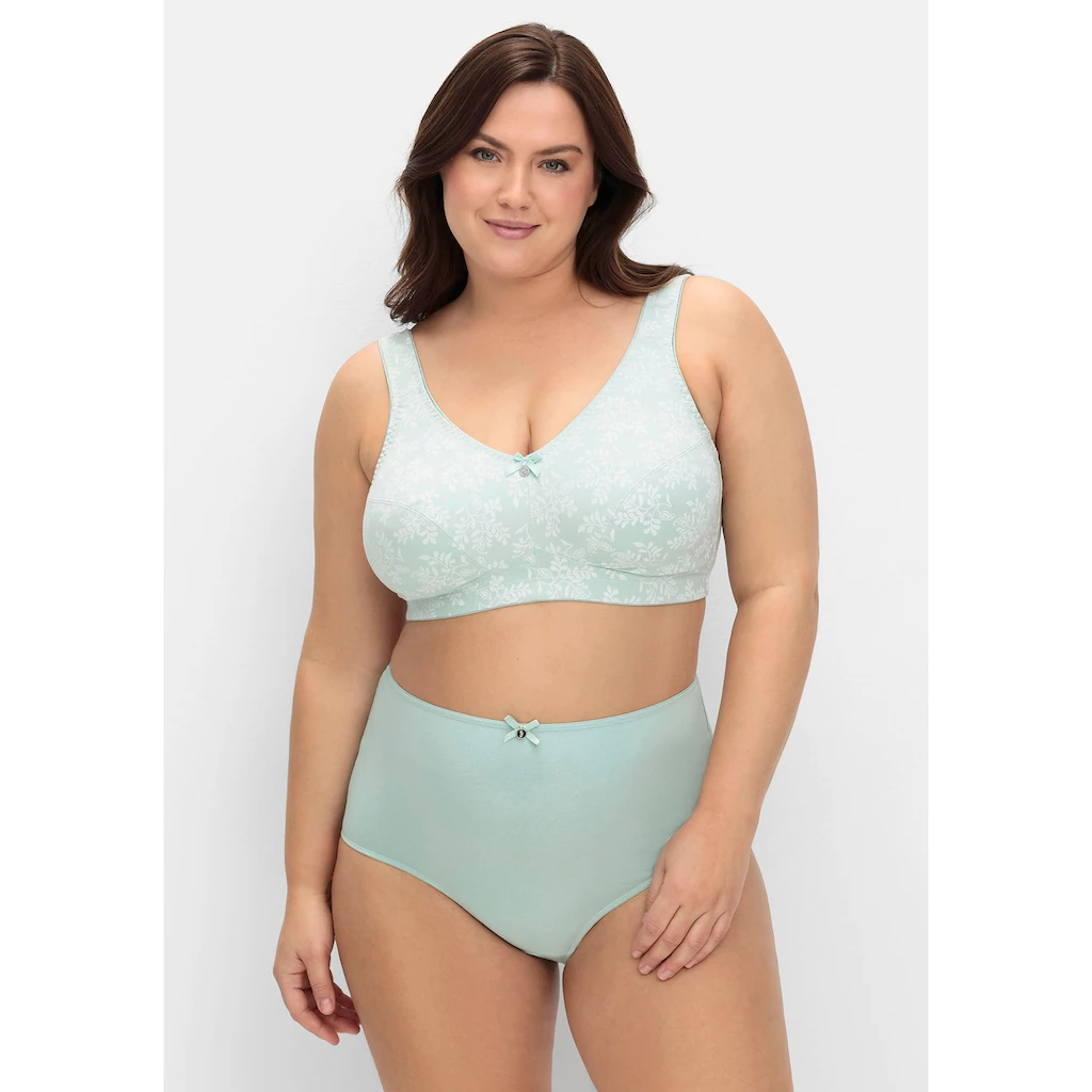 Sheego Entlastungs-BH »Große Größen« Ohne Bügel Als 2er Pack In Floral Und Uni ▷ Für
