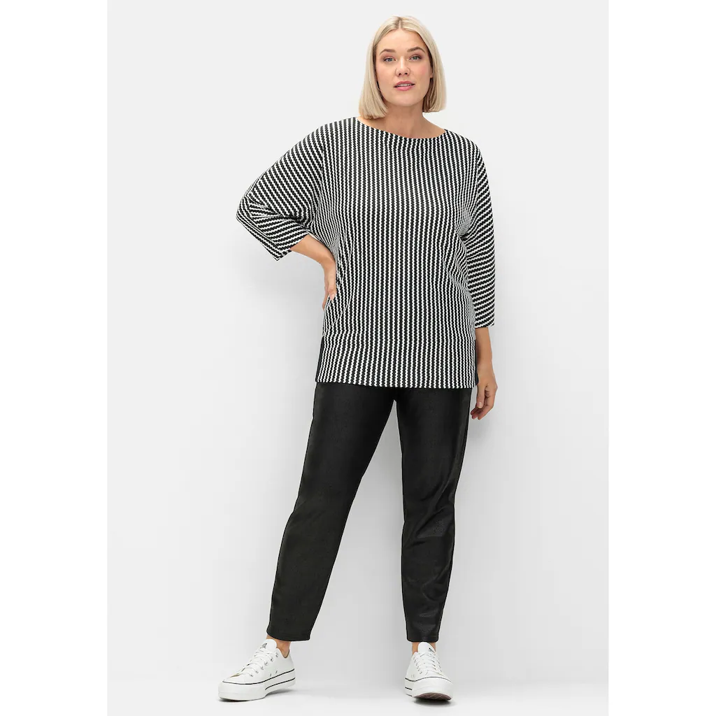 Sheego Leggings »Große Größen« aus leicht glänzendem Lederimitat