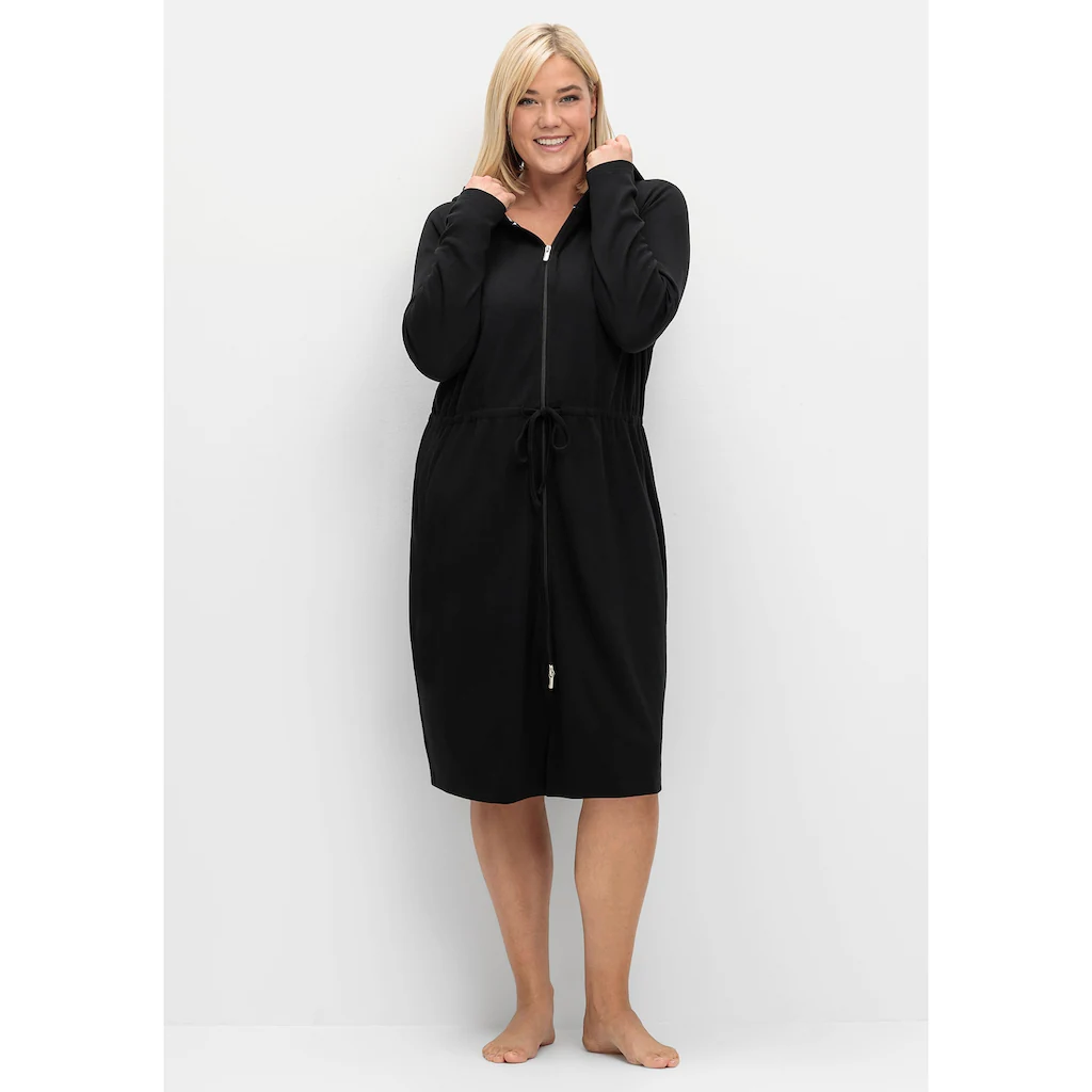 Sheego Morgenmantel »Große Größen« mit Reißverschluss aus Interlock-Qualität kaufen