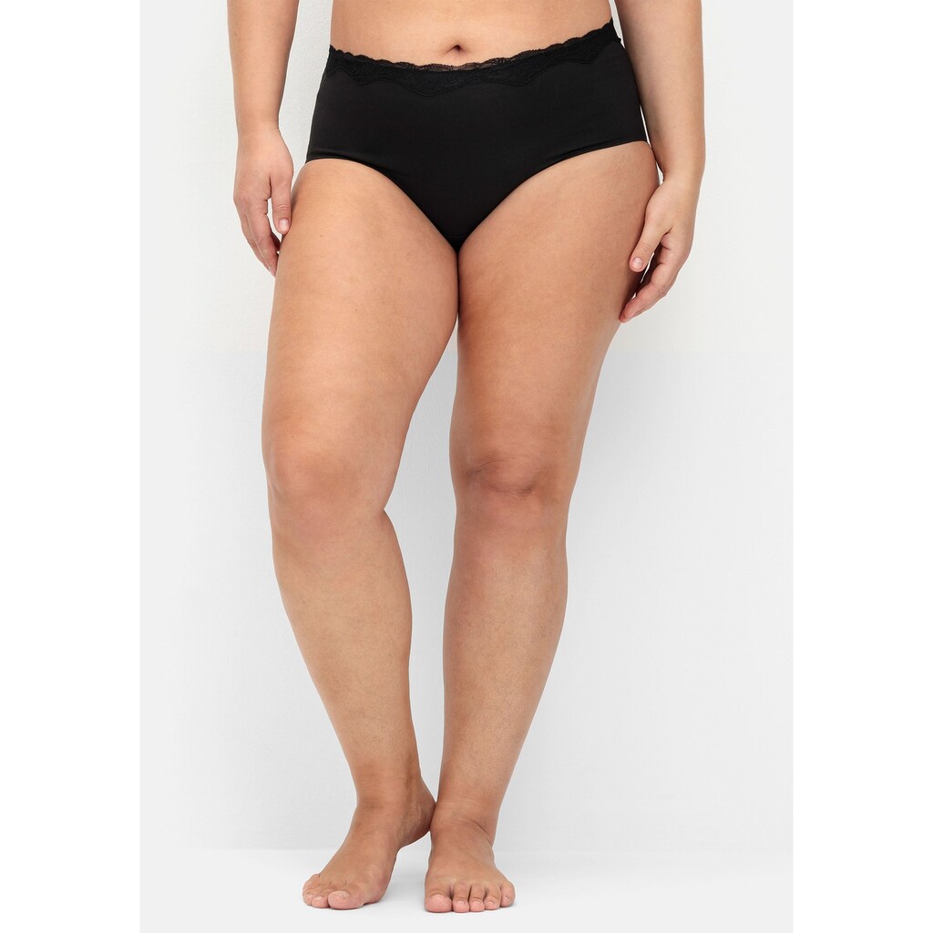 Sheego Slip »Große Größen« im 2er-Pack mit elastischer Spitze kaufen