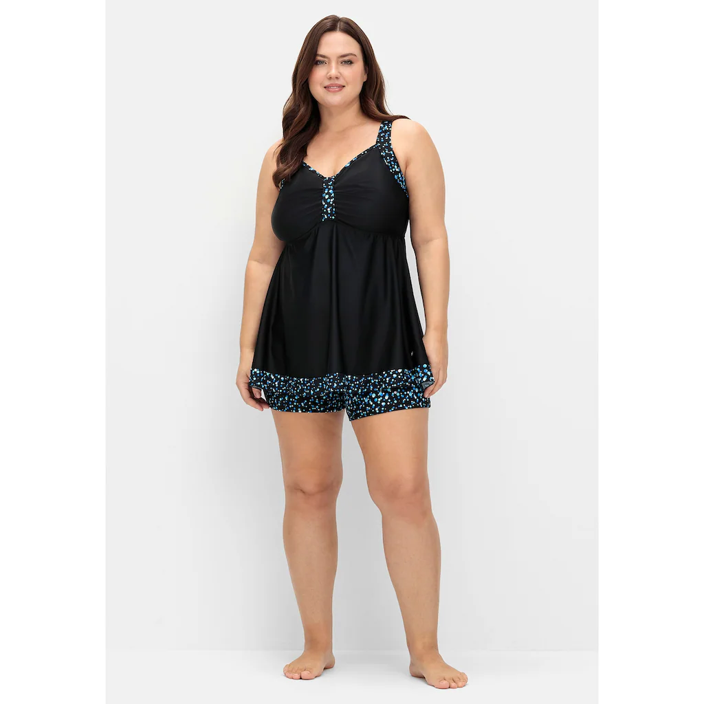 Sheego Tankini-Top »Große Größen« In Longform Mit Pünktchenprint