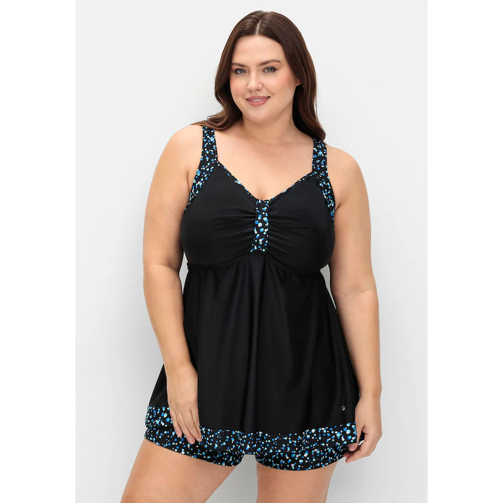 Sheego Tankini-Top »Große Größen« in Longform mit Pünktchenprint