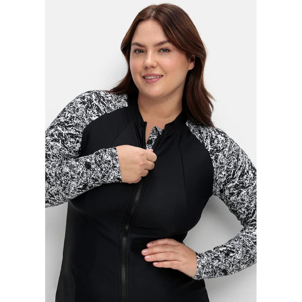 Sheego Tankini-Top »Große Größen« Mit Langen Ärmeln Und Reißverschluss Bestellen