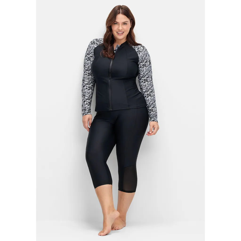 Sheego Tankini-Top »Große Größen« Mit Langen Ärmeln Und Reißverschluss Bestellen