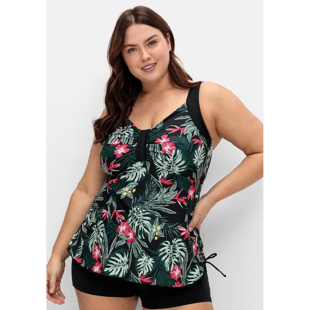 Sheego Tankini-Top »Große Größen« Mit Tropenprint Und Seitlicher Raffung Online Kaufen