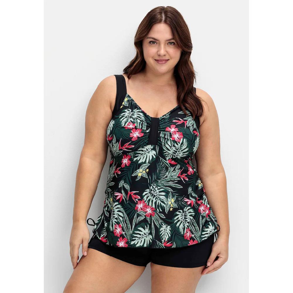 Sheego Tankini-Top »Große Größen« mit Tropenprint und seitlicher Raffung online kaufen