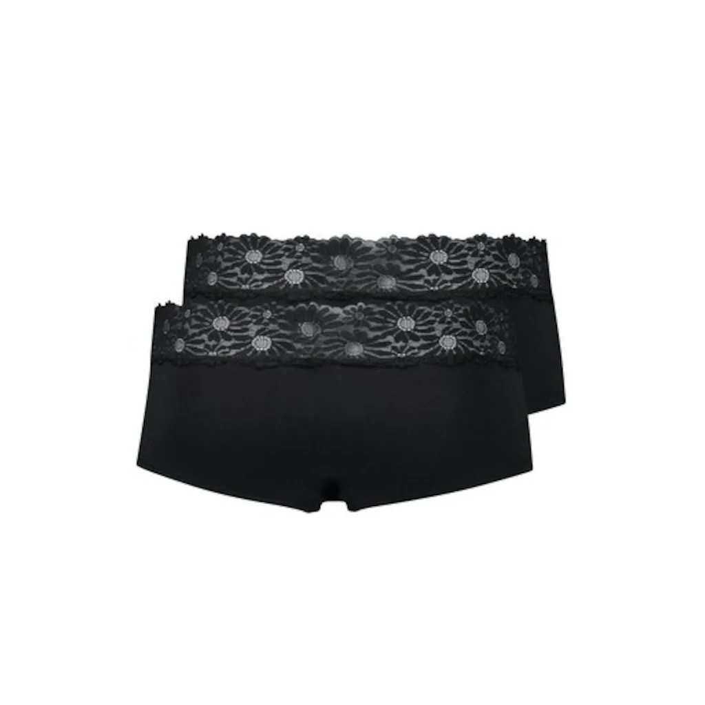 Skiny Hipster »Cotton Lace Essentials« (2er Pack) Schöne Spitze Um Den Bund Verlaufend