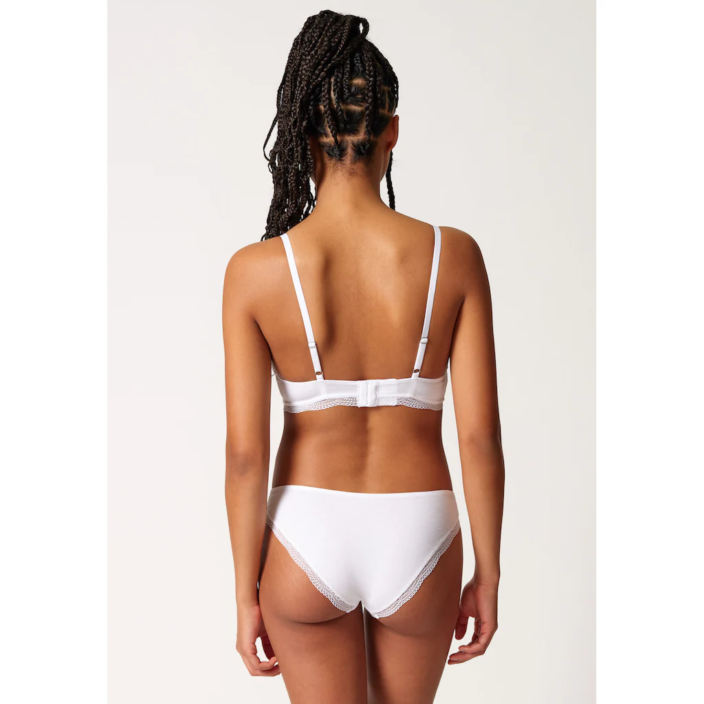 Skiny Soft-BH »Classicotton« V-Ausschnitt Mit Transparenter Spitze ▷ Für