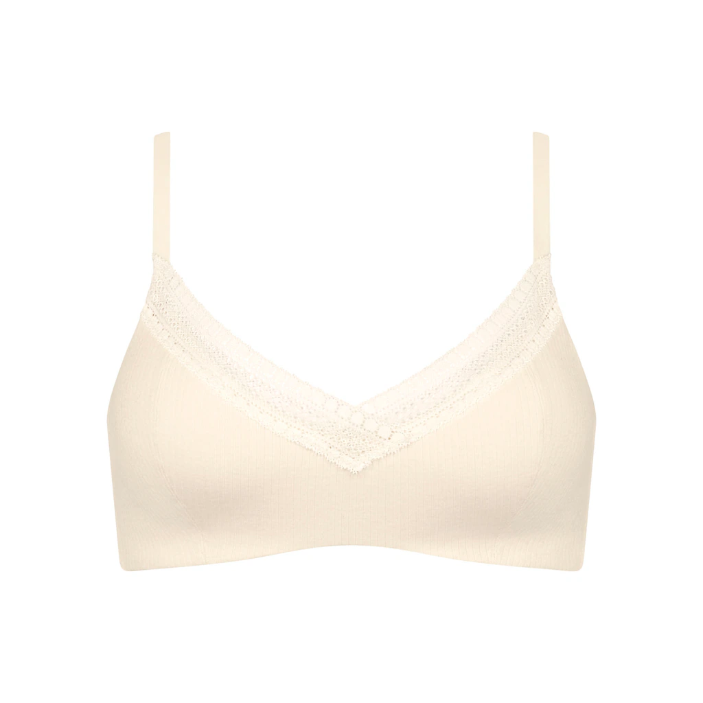 Sloggi Bügelloser BH »GO Ribbed R P« Weiche Rippware Mit Spitzenbesatz Online Bestellen