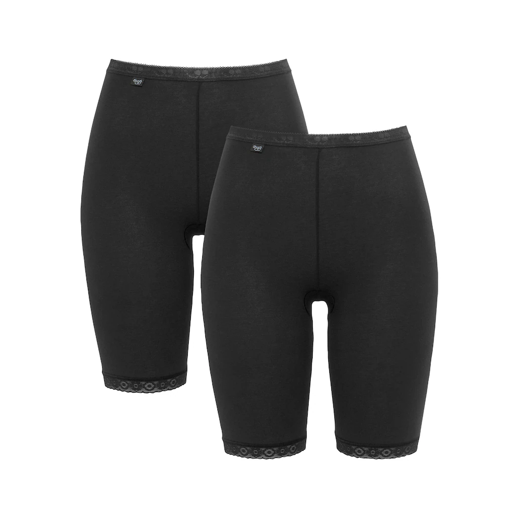 sloggi Lange Unterhose »Basic+ Long 2P« (2er Pack) Long-Pants mit Spitzenbesatz online kaufen