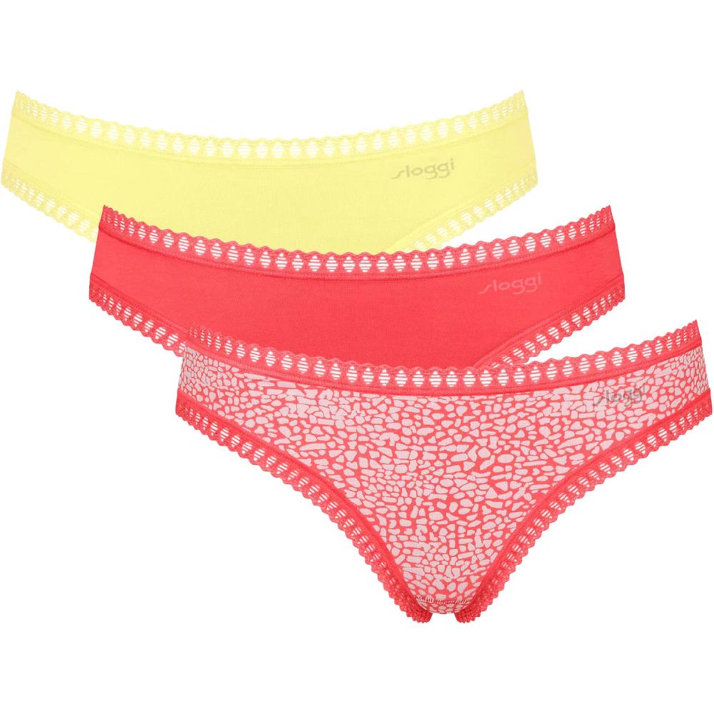 sloggi Panty »GO Crush Mini C3P« (3er Pack) Spitzendetails