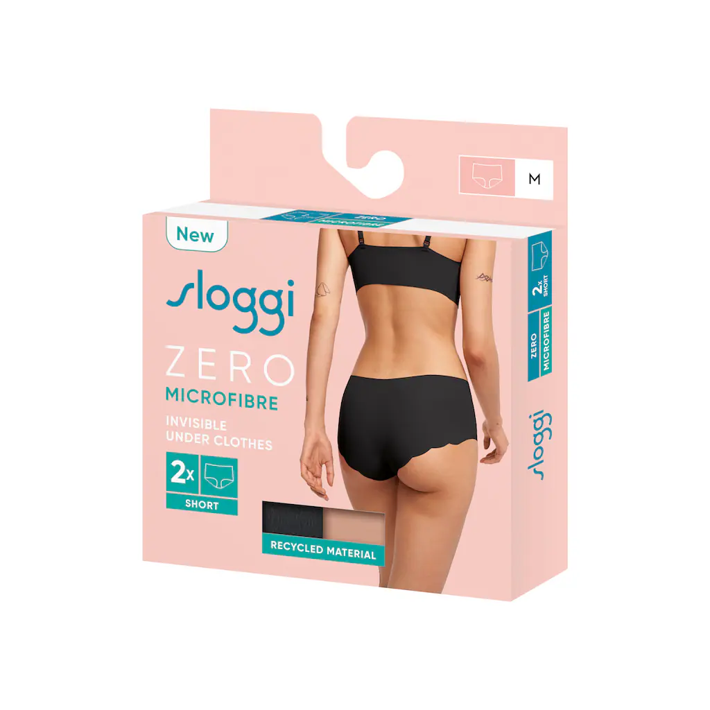 Sloggi Panty »ZERO Microfibre 2.0 Short C2P« (2 St. 2er Pack) Nahtlos Und Unsichtbar