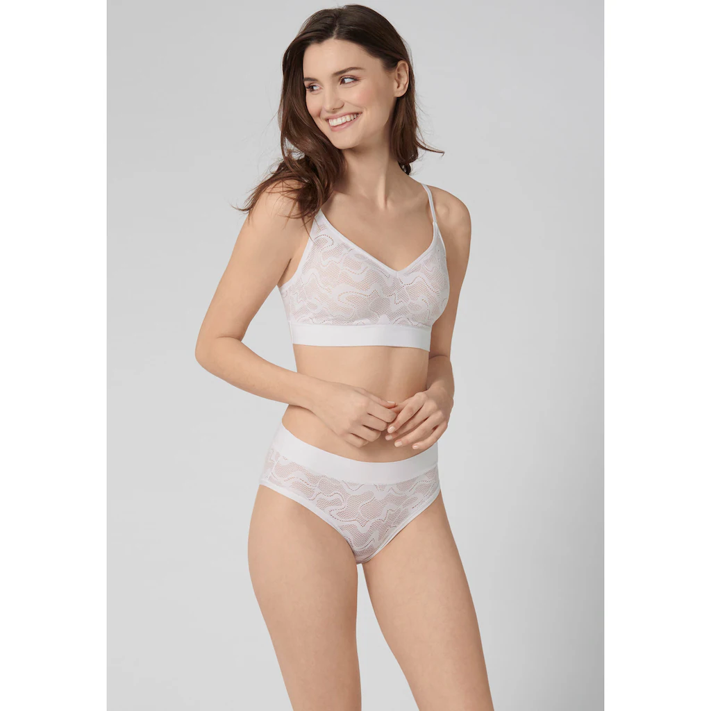 Sloggi Schalen-BH »GO Allround Lace P« Top Mit V-Ausschnitt One Size XS-L Jacquard-Spitzenmuster Kaufen