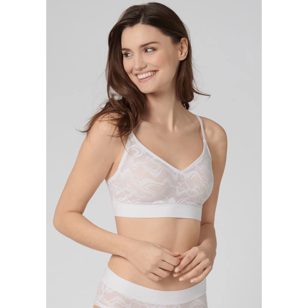 sloggi Schalen-BH »GO Allround Lace P« Top mit V-Ausschnitt One Size XS-L Jacquard-Spitzenmuster kaufen