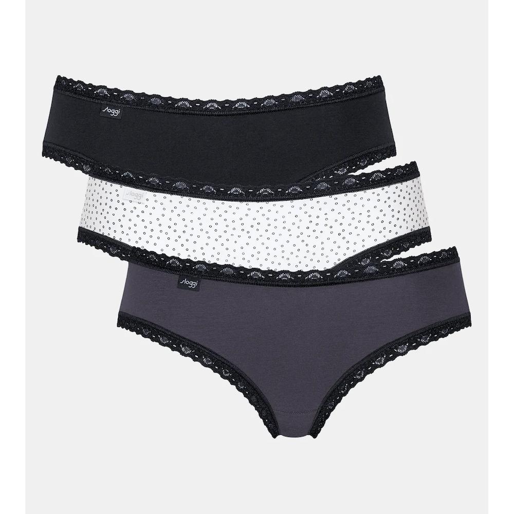 sloggi Slip »24/7 Weekend Hipster C3P« (Packung 3 St. 3er Pack) mit flachen Spitzen-Kanten ▷ für