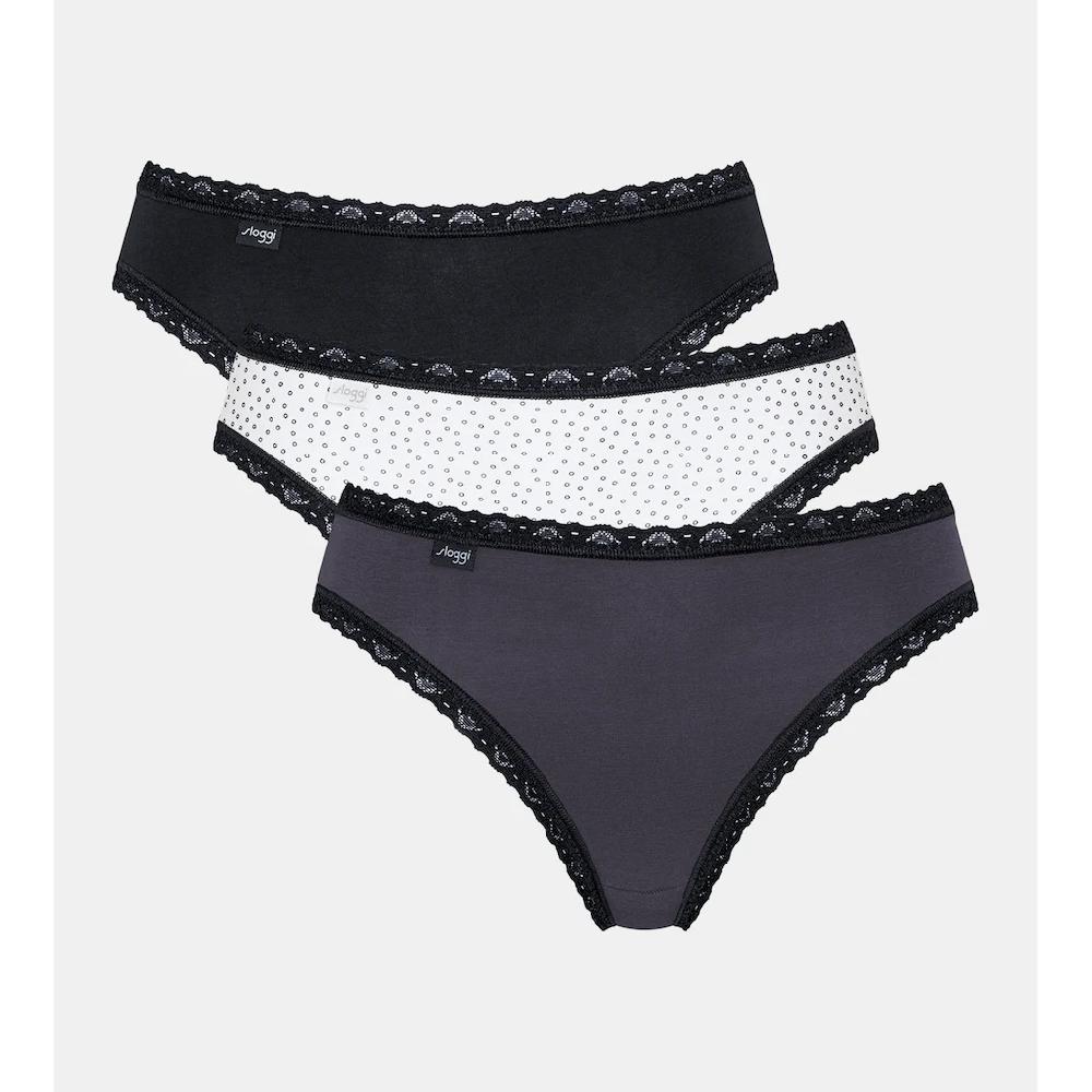 sloggi Slip »24/7 Weekend Tai C3P« (Packung 3 St. 3er Pack) mit flachen Spitzen-Kanten ▷ für