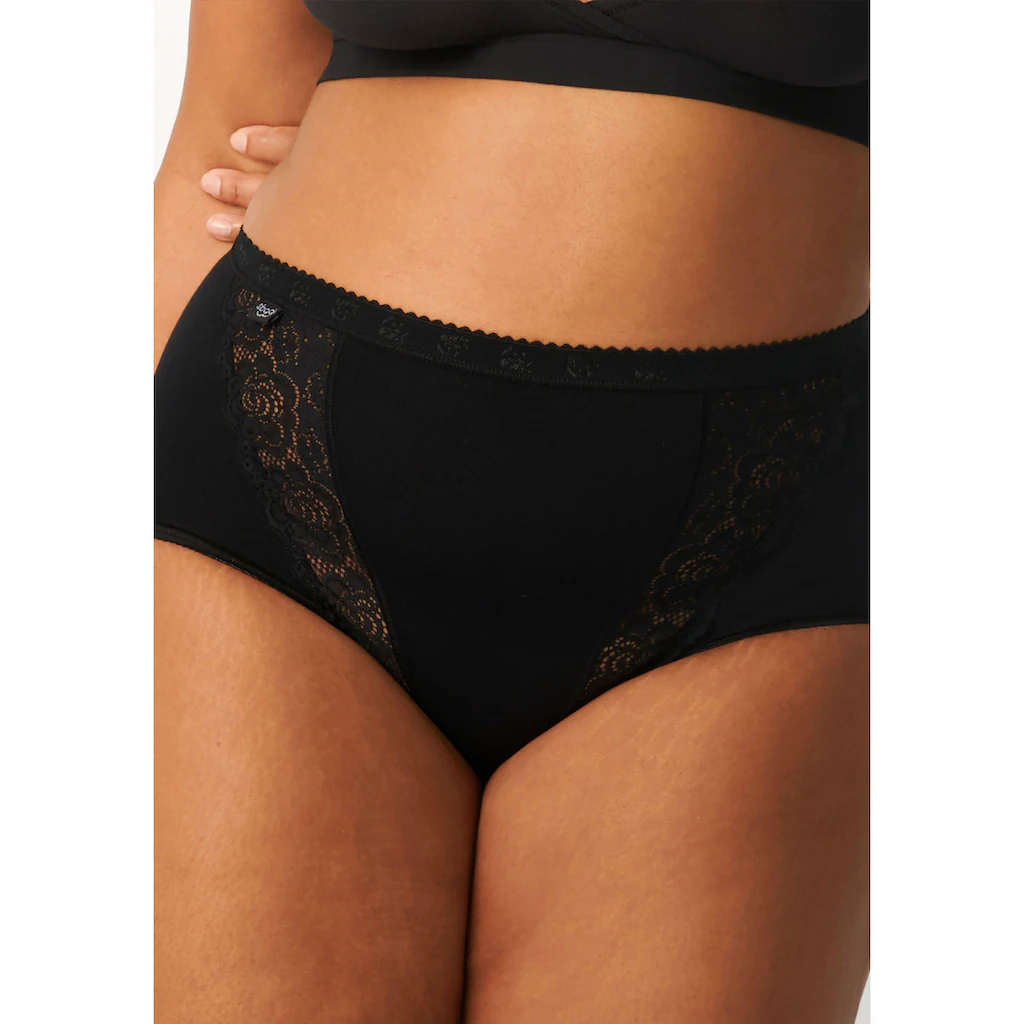 Sloggi Slip »Chic Maxi 4P« (4 St. 4er Pack) Mit Elastischen Spitzeneinsätzen Online Kaufen