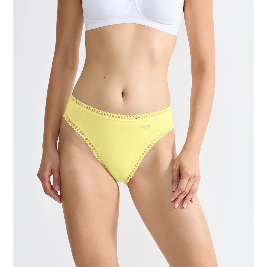 Sloggi Slip »GO Crush High Leg C3P« (Packung 3 St. 3er Pack) Mit Spitzendetails Bestellen