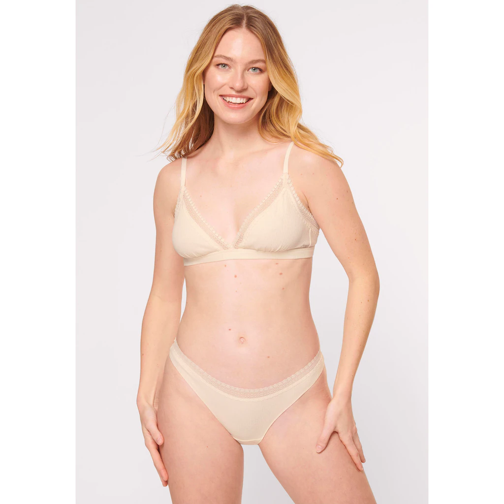 Sloggi Slip »GO Ribbed R Brazil C2P« (Packung 2 St. 2er Pack) Weiche Rippware Mit Spitzenbesatz ▷ Für