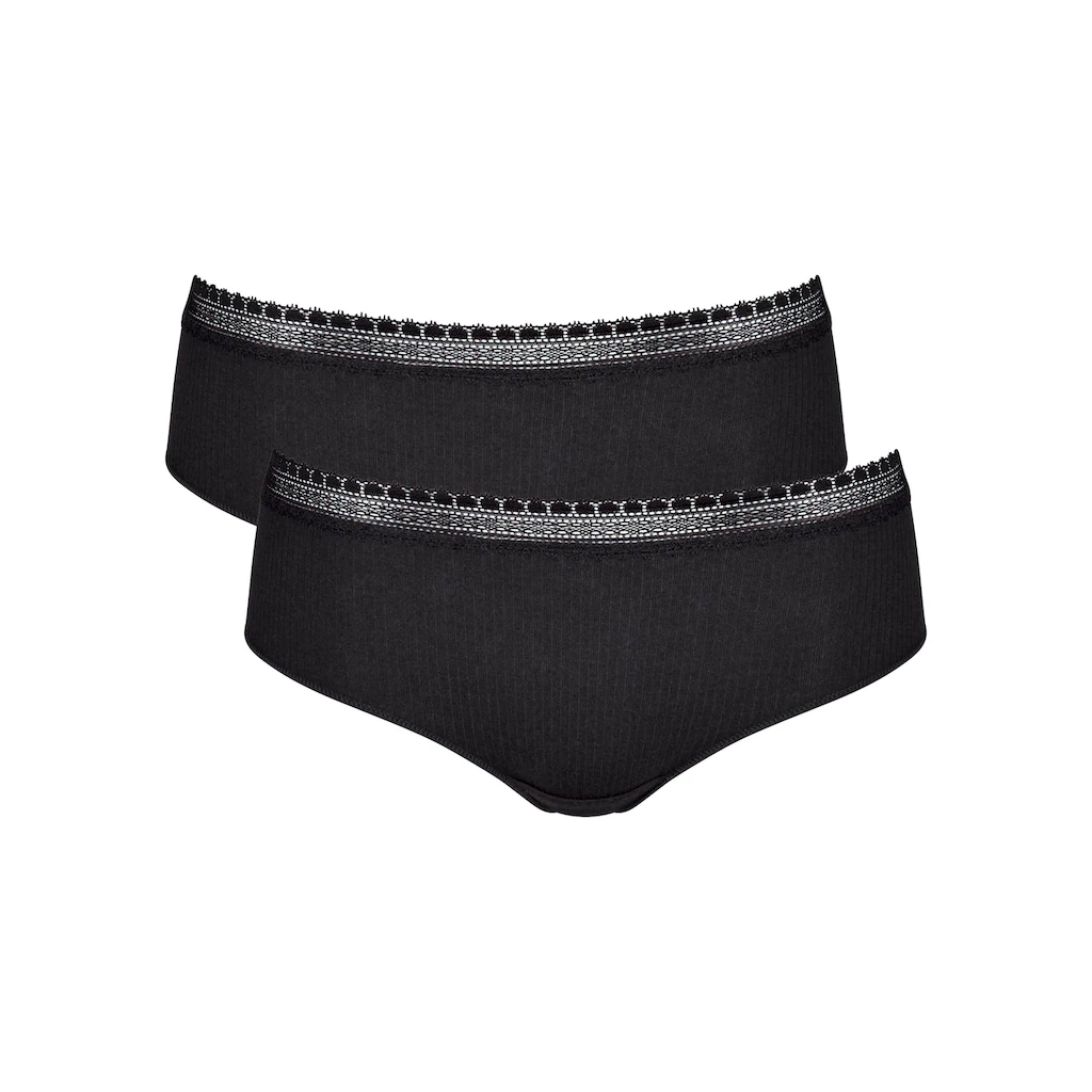 sloggi Slip »GO Ribbed R Hipster C2P« (Packung 2 St. 2er Pack) weiche Rippware mit Spitzenbesatz bestellen