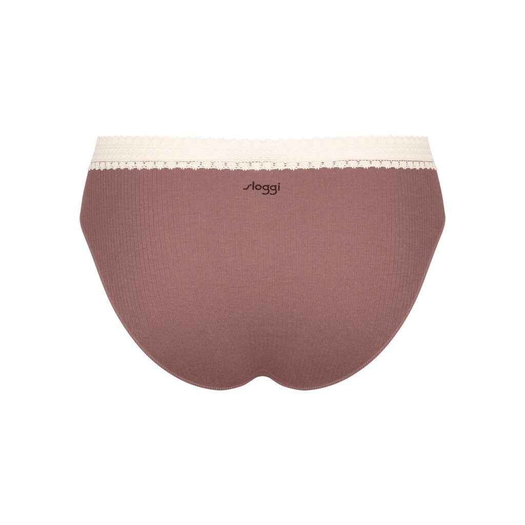 Sloggi Slip »GO Ribbed R Tai C2P« (Packung 2 St. 2er Pack) Weiche Rippware Mit Spitzenbesatz Online Bestellen