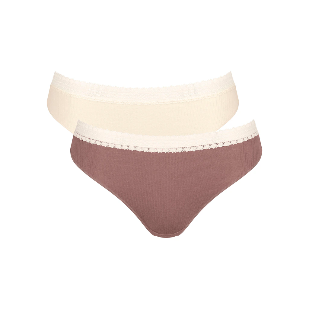 sloggi Slip »GO Ribbed R Tai C2P« (Packung 2 St. 2er Pack) weiche Rippware mit Spitzenbesatz online bestellen