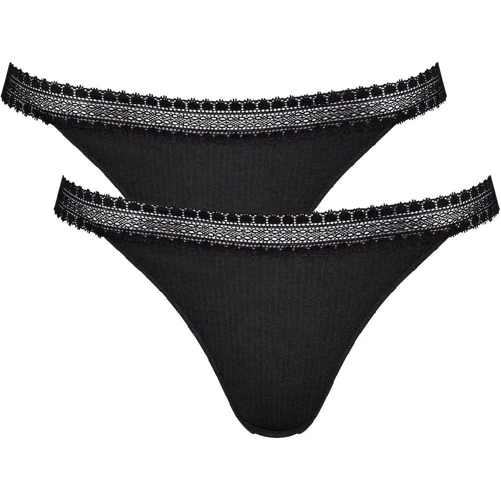 sloggi Slip »GO Ribbed R Tanga C2P« (2er Pack) Rippstruktur ▷ für