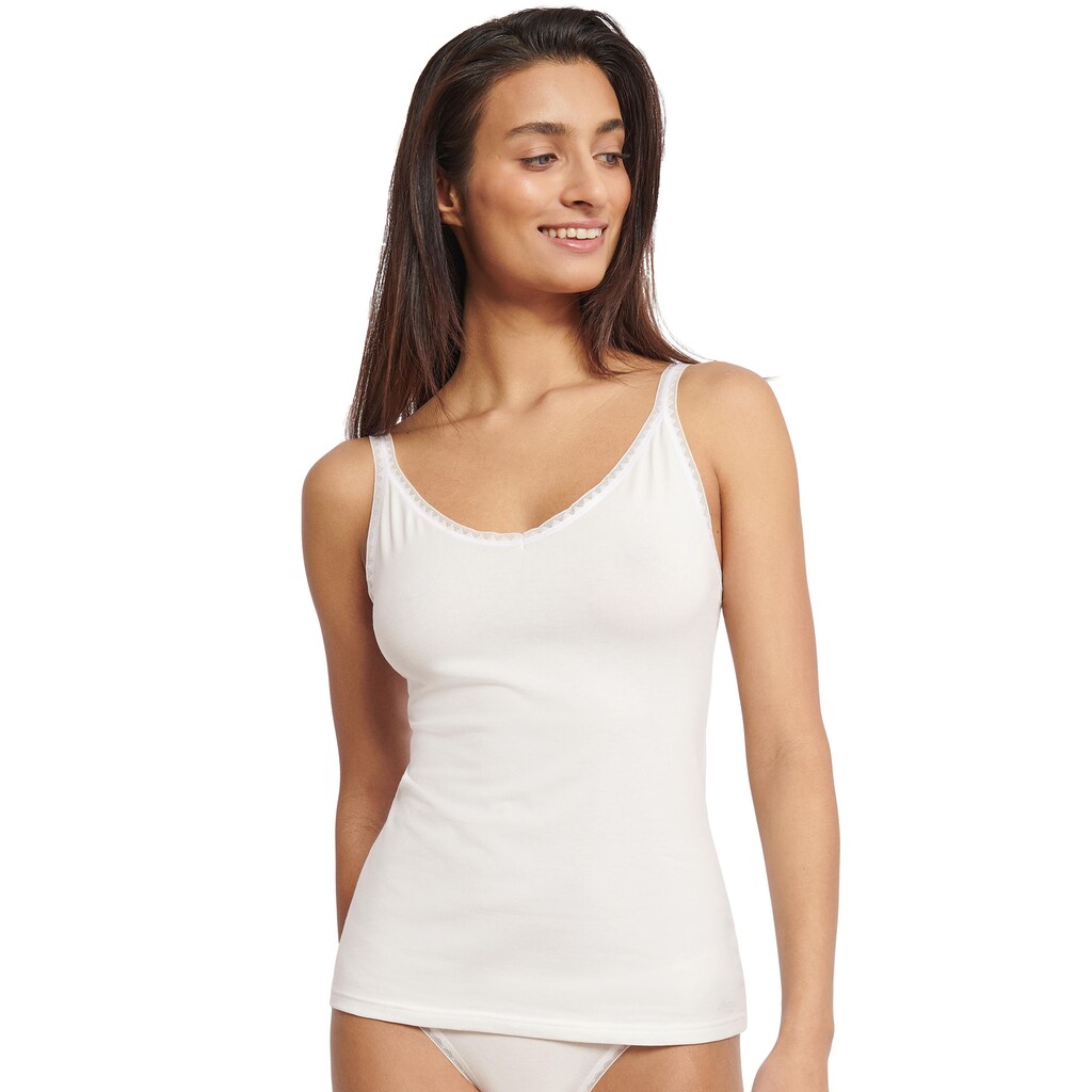 Sloggi Unterhemd »GO Shirt 01 C2P« (2 St. 2er Pack) Zarte Spitzendetails Online Kaufen
