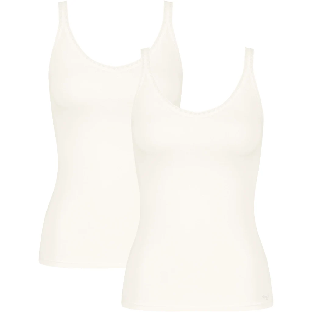 sloggi Unterhemd »GO Shirt 01 C2P« (2 St. 2er Pack) zarte Spitzendetails online kaufen