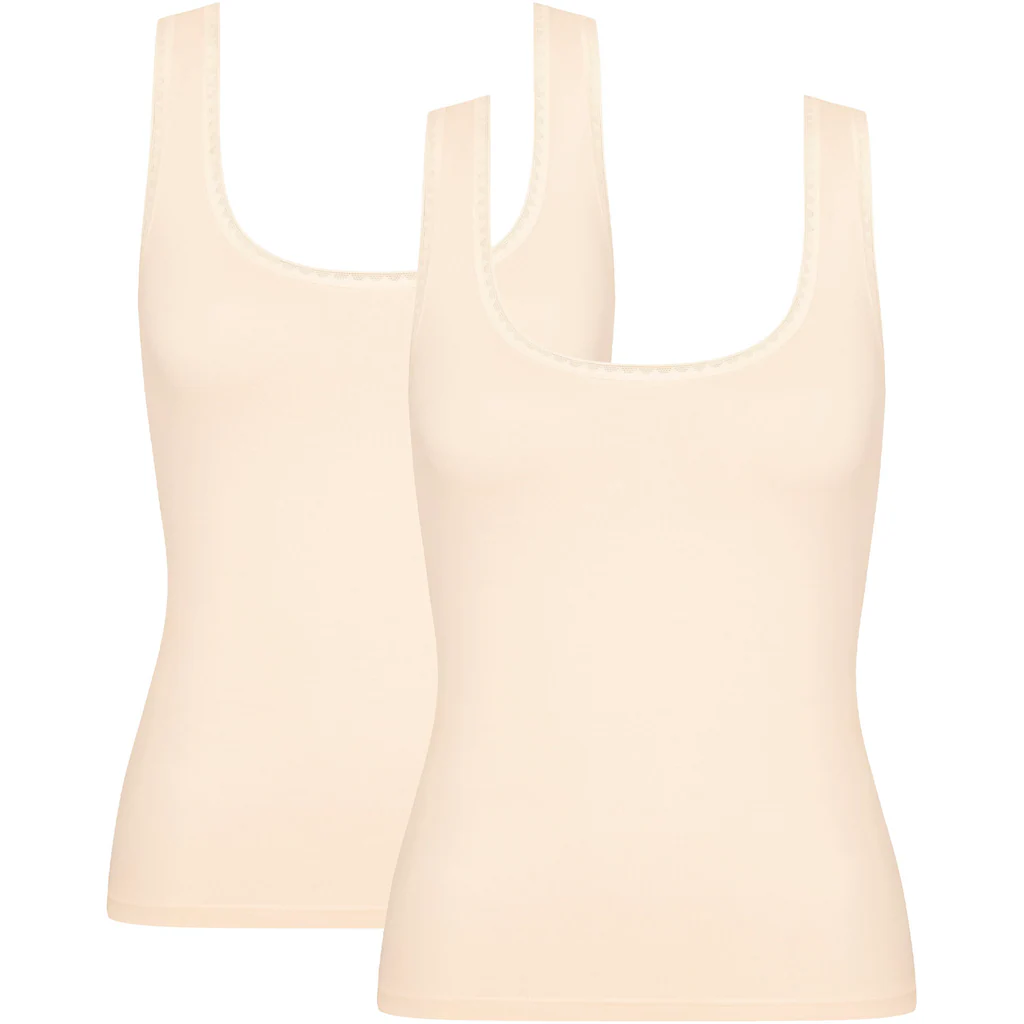 sloggi Unterhemd »GO Tank Top C2P« (2 St. 2er Pack) zarte Spitzendetails online kaufen