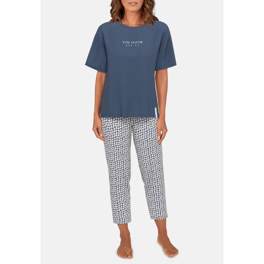 TOM TAILOR Capri-Pyjama (2 Tlg.) Hose Mit Blümchenprint Online Kaufen
