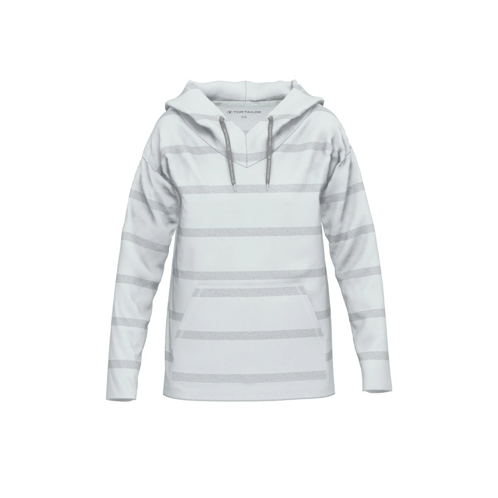 TOM TAILOR Kapuzensweatshirt Mit Auffälligem Streifen-Print